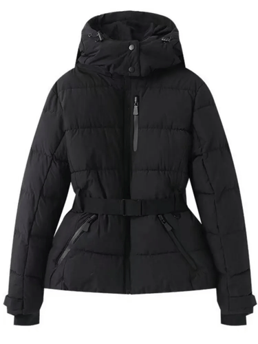 Waterproof Insulated Puffer Ski Jacket With Belt 1