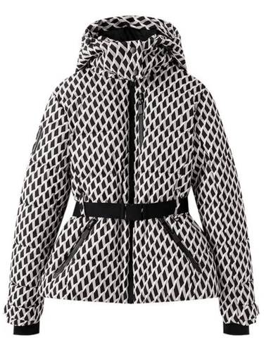 Waterproof Insulated Puffer Ski Jacket With Belt 2