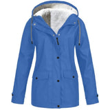 Waterproof Windproof Fleece-Lined Outdoor Jacket With Hood 1
