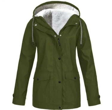 Waterproof Windproof Fleece-Lined Outdoor Jacket With Hood 3