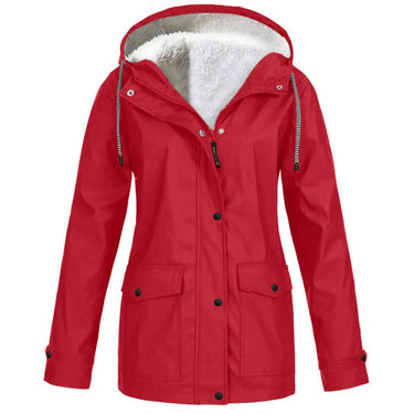 Waterproof Windproof Fleece-Lined Outdoor Jacket With Hood 5