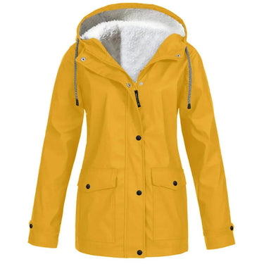 Waterproof Windproof Fleece-Lined Outdoor Jacket With Hood 6