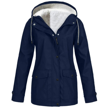 Waterproof Windproof Fleece-Lined Outdoor Jacket With Hood 8