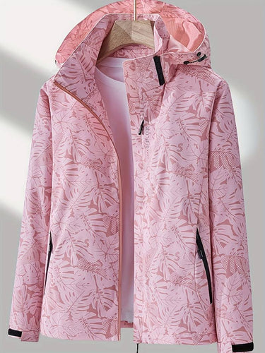 Waterproof and windproof jacket with hood for women 4