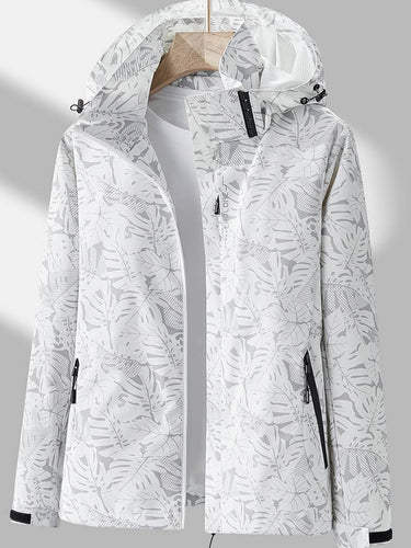 Waterproof and windproof jacket with hood for women 5