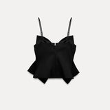 White Women's Crop Top with Oversized Bow Detail – Lightweight Sparkled Cropped T-Shirt 7