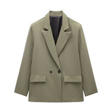 Willshela Blazer – Vintage Double Breasted Design for Office Chic 9