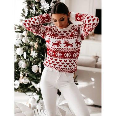 Winter 2025 Women's Christmas Sweater Soft Cute Xmas Look Knitwear Long Sleeve O Neck Jumpers Top Streetwear Y2K Style Pullovers 2