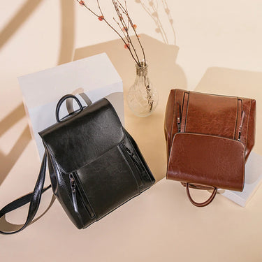 Women Backpack Cross body Shoulder Bag Genuine Leather Girls School Female Natural Skin Book Laptop Rucksack Messenger Bags 1