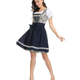 Women German Oktoberfest Beer Girl Costume Bavarian Dirndl Dress With Blouse Apron Costumes 4