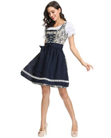 Women German Oktoberfest Beer Girl Costume Bavarian Dirndl Dress With Blouse Apron Costumes 4