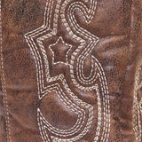 Women's Black Knee-High Western Boots with Pointed Toe and Embroidered Design 3
