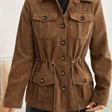 Women's Brown Corduroy Jacket 1