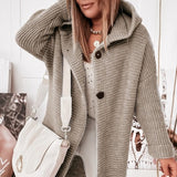 Women's Cardigan | Hooded oversized women's vest with hood 0