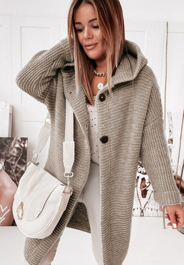 Women's Cardigan | Hooded oversized women's vest with hood 0
