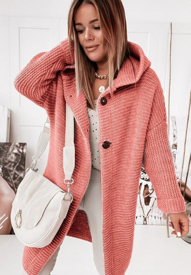 Women's Cardigan | Hooded oversized women's vest with hood 1