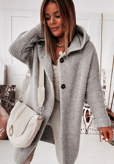 Women's Cardigan | Hooded oversized women's vest with hood 4