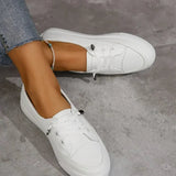 Women's Casual Round Toe Flat Shoes with Lace-Up Design 5