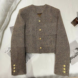 Women’s Cropped Blazer – Tailored Fit with Gold-Tone Buttons 1