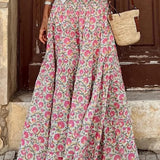 Women's Floral Print Boho Maxi Skirt 1