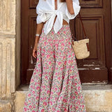Women's Floral Print Boho Maxi Skirt 3