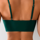 Women's High-Waist Two-Piece Bikini Set with Metal Accent Details 3