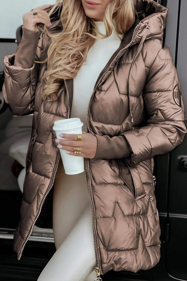 Women's Hooded Puffer Jacket with Quilted Lining – Stylish Winter Coat for Ultimate Warmth and Comfort 0