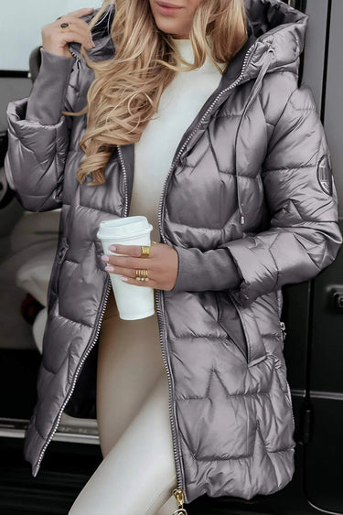 Women's Hooded Puffer Jacket with Quilted Lining – Stylish Winter Coat for Ultimate Warmth and Comfort 3