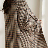 Women’s Long Checkered Blazer – Classic Autumn Winter Style 2