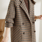 Women’s Long Checkered Blazer – Classic Autumn Winter Style 3