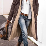Women's Long Reversible Winter Coat With Hood And Teddy Lining 1