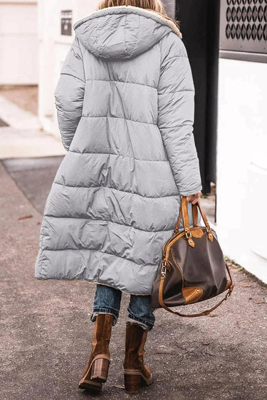 Women's Long Reversible Winter Coat With Hood And Teddy Lining 6