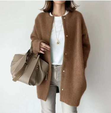 Women's Loose Fit Knitted Jacket in Soft Wool – Comfortable Autumn Outerwear, Available in 7 Colors 6