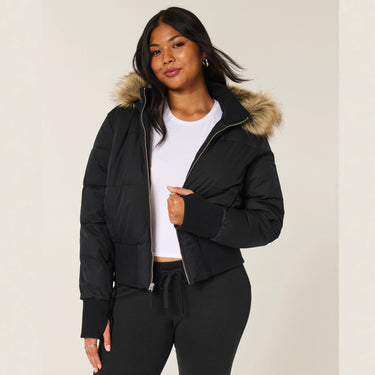 Women's Quilted Winter Jacket with Removable Hood and Elastic Cuffs Eva Jonsson 4