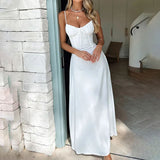 Women's Summer Maxi Dress with Sleeveless and Ruched Bodice 0