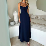Women's Summer Maxi Dress with Sleeveless and Ruched Bodice 2