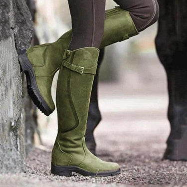 Women's Waterproof Leather Winter Riding Boots 5
