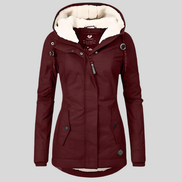 Women's Waterproof Rain Jacket with Hood and Extended Back Hem 5