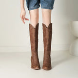 Women's Western Cowboy Boots with Comfortable Design and Stitch Detail for Everyday Wear 2