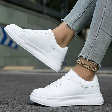 Women's White Leather Orthopedic Sneakers – Lightweight and Supportive 1