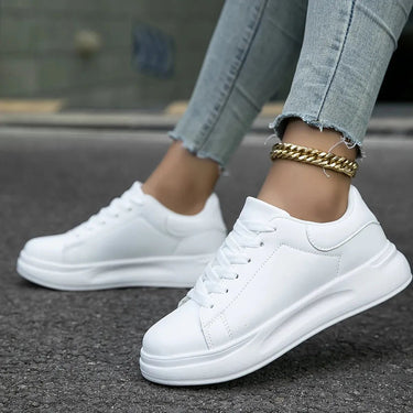 Women's White Leather Orthopedic Sneakers – Lightweight and Supportive 5