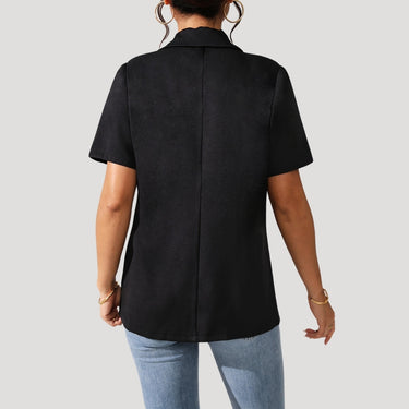 Women's classic short-sleeve black blazer 3