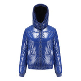 Women's high-gloss down jacket with hood Eva Jonsson 0