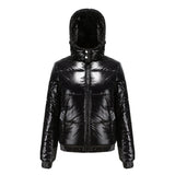Women's high-gloss down jacket with hood Eva Jonsson 10