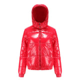 Women's high-gloss down jacket with hood Eva Jonsson 8
