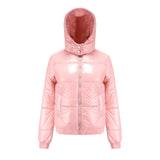 Women's high-gloss down jacket with hood Eva Jonsson 9