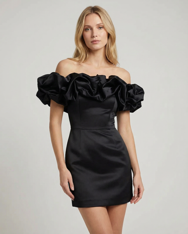 Wood Ear Strapless Dress – Unique Design for Versatile Occasions 2