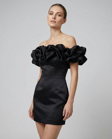 Wood Ear Strapless Dress – Unique Design for Versatile Occasions 3