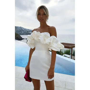 Wood Ear Strapless Dress – Unique Design for Versatile Occasions 4