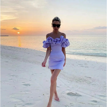 Wood Ear Strapless Dress – Unique Design for Versatile Occasions 5